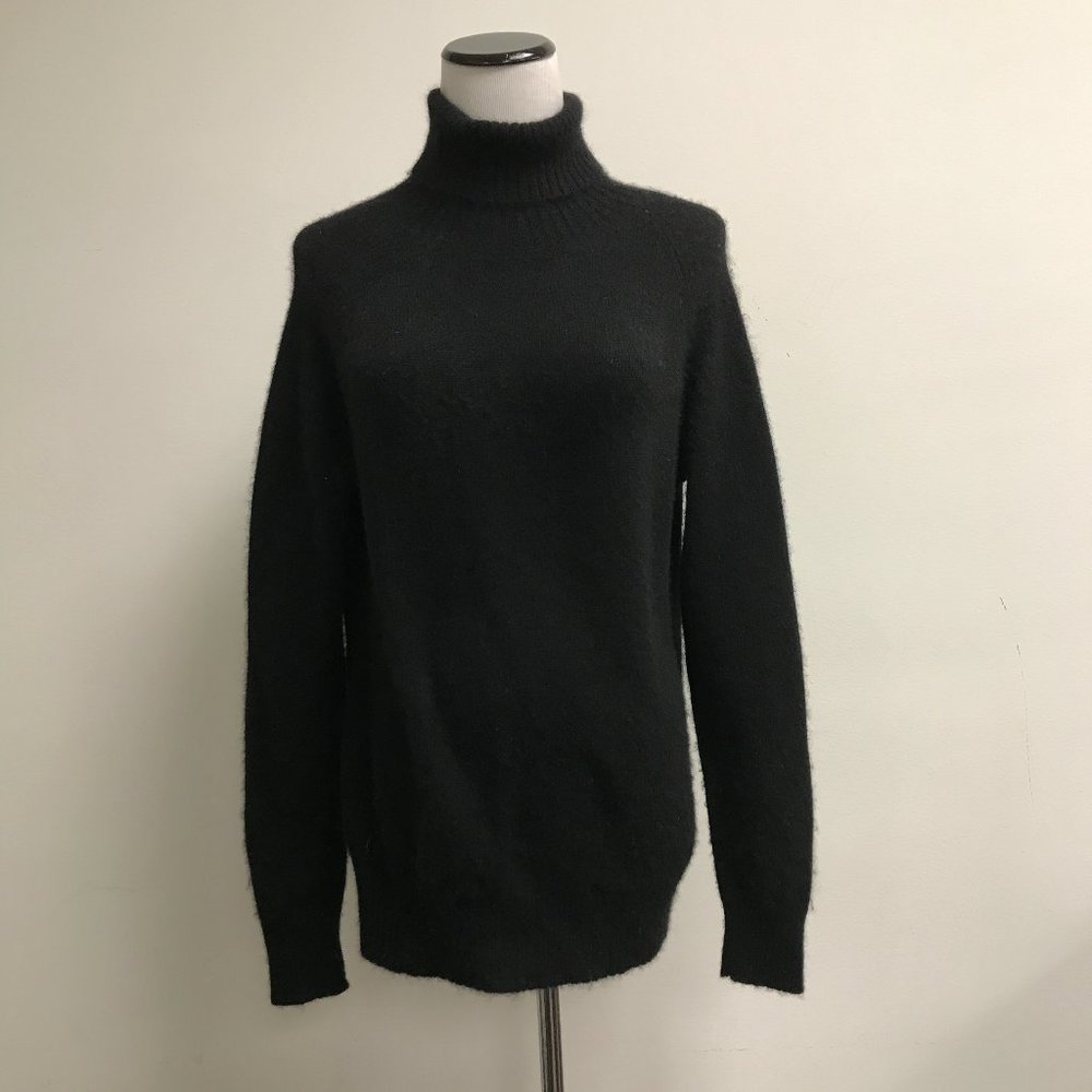 Sutton Studio for Bloomingdales black 100% cashmere turtleneck sweater L